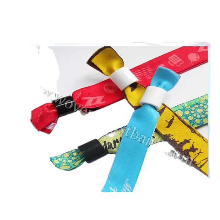 Gedrukt Doek Zacht Handig Recycle Gebruik Polyester Wrist Band Armband Voor Promotie Geschenken Unisex
