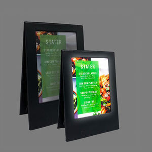 Menú de Mesa LED de Doble Cara de Cuero Sintético Negro de Alta Calidad, Menú con Luz LED A5 - Product Image 3