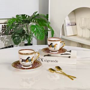 ชุดจานอาหารค่ำหรูหราพร้อมแก้วกาแฟ ของขวัญขึ้นบ้านใหม่ ของขวัญแต่งงานสำหรับเพื่อนสนิท - Product Image 4