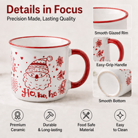 Mug à café en céramique personnalisé avec logo promotionnel, cadeau de Noël de luxe, mug à café ou à thé en émail