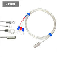 Sonde de température industrielle à trois fils en acier inoxydable PT100 PT1000, capteur de température RTD, puce de capteur de température de classe A, connecteur à vis baïonnette E