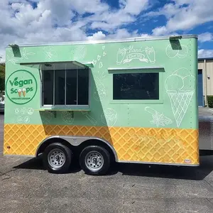 Carrello per snack da strada personalizzato con rimorchio mobile commerciale set completo di camion da cucina