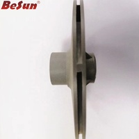 Impeller PPO Hitam 13cm Untuk Pompa Air, Bilah Turbin Tipe Terbuka Vortex Tahan Lama, Pengganti Suku Cadang Pompa 1/2HP Tahan Panas