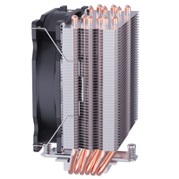 Refroidisseur de processeur SNOWMAN MT6-SE 6 caloducs pour boîtier d'ordinateur LGA1700/AM4/2011 120mm Cuivre Aluminium Sans éclairage 12V DC PWM 200W Roulement à fluide