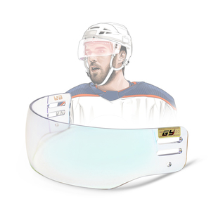 กระบังหน้าฮ็อกกี้น้ำแข็งสีแดงแบบมองเห็นได้ป้องกันหมอกพร้อมกล่องบรรจุโลโก้ออกแบบได้ตามต้องการ - Product Image 1