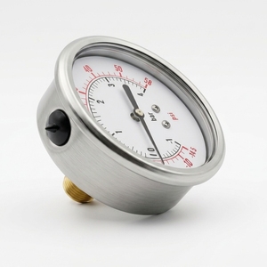 Manomètre en acier inoxydable 1/4 po à raccordement arrière pour l'azote, l'hélium, l'ammoniac, l'argon, l'oxygène - pour la surveillance de divers gaz - Product Image 2
