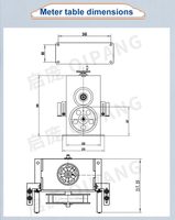 Compteur de câble QIPANG1-30mm compteur chiffre appareil de mesure de longueur de câble compteur mécanique compteur machine de mesure de longueur de câble métallique
