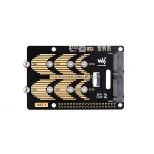 Adaptateur PCIe vers 2 ports M.2 HAT+ (B) Waveshare pour Raspberry Pi 5, compatible avec les SSD NVMe M.2 de taille 2280/2260/2242/2230 - Product Image 2