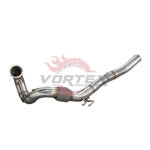Sistema de Escape Catback con Válvulas de Acero Inoxidable Vortex para VW Golf 7R MK7 2.0T con Tambor Central y Cuatro Puntas Negras - Product Image 6