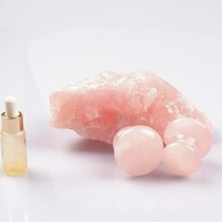 Outil de massage facial HY pour la beauté, vente chaude, pour la circulation sanguine, rouleau sans aiguille en cristal naturel en forme de champignon