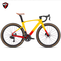 Vélo de Gravel Tout-Terrain en Fibre de Carbone GRAVEL-V3 avec Transmission Sans Fil, Électronique 24 Vitesses, Freins à Disque Hydrauliques, Kit Complet Interne R7170