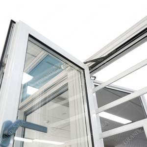 Fenêtre à battants en aluminium moderne, ouverture vers l'extérieur, double vitrage, écoénergétique, avec garde-corps de sécurité et moustiquaire - Product Image 5