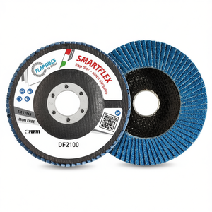 Disco de Láminas Fervi Smartflex de 125 mm, Abrasivo Sin Hierro para Lijado de Metal - Product Image 1