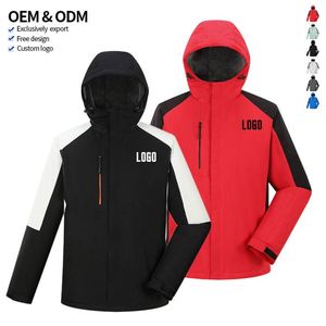 Veste d'extérieur en polyester vierge pour homme, personnalisable avec logo imprimé ou brodé, imperméable, pour automne-hiver, manteau de sport, vente en gros usine - Product Image 3