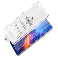 Protection d'écran en verre trempé anti-espion anti-poussière 9H pour téléphone, avec applicateur d'installation rapide pour Samsung S24 S25 PLUS ULTRA