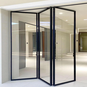 Maplemiles Villa Use <span class=keywords><strong>Monorail</strong></span> Fold 80 mm Puerta plegable de vidrio doble insonorizada - Product Image 2