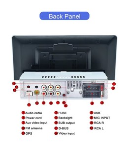 Henmall-Reproductor de audio multimedia MP5 para coche, de 10 pulgadas Radio Estéreo, 1 Din, FM, Carplay, <span class=keywords><strong>Android</strong></span>, pantalla táctil automática, un solo Din - Product Image 5