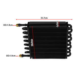 <b>Air</b> <b>Conditioning</b> <b>Pipe</b> Type Condenser Double Layer Oil Cooler Radiator 35.7cm x 25.5cm Aluminum For Retrofit Upgrade - Product Image 1