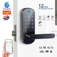 Offre Spéciale – Serrure Intelligente à Mortaise Standard Américaine avec Poignée, Compatible Ttlock/Tuya, Déverrouillage par Application WiFi, Empreinte Digitale et Mot de Passe, Idéale pour Portes en Bois