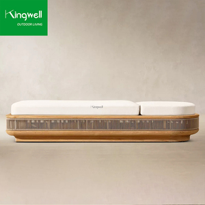 Chaise longue de piscine vintage de luxe, durable, écologique, résistante aux UV, en teck massif, réglable - Product Image 5