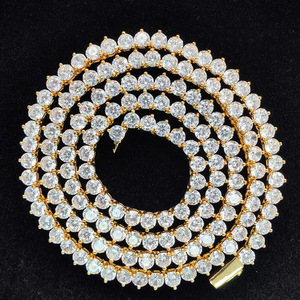 Joyería Beyaly, piedras individuales, cadena de ajuste de garra, collar de joyería ostentoso de hip hop - Product Image 3