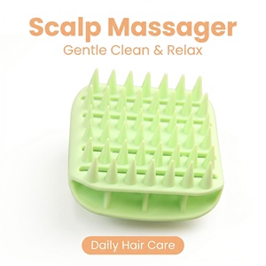 Brosse à shampooing en silicone antidérapante, masseur de cuir chevelu, nettoyage en profondeur, démêlage, soin des cheveux secs et humides, brosse de douche exfoliante pour cheveux, OEM ODM - Product Image 6