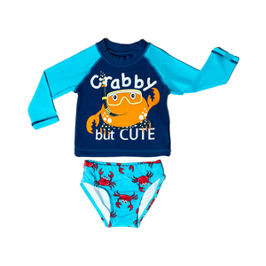 Maillot <span class=keywords><strong>de</strong></span> <span class=keywords><strong>bain</strong></span> 3 pièces imperméable crème solaire personnalisable pour enfants Maillot <span class=keywords><strong>de</strong></span> <span class=keywords><strong>bain</strong></span> durable à motif imprimé pour garçon pour le groupe d'âge des enfants - Product Image 4