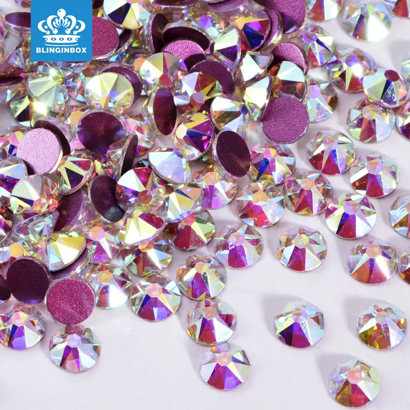 Rambut Palsu Berlian Imitasi Seni Kuku Berkilau Pin Kaca Tidak Panas Memperbaiki Berlian Imitasi untuk Bayi Mahkota Berlian Imitasi