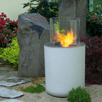 FangranModern Brasero Décoratif Personnalisé, Table à Flamme à Gaz d'Alcool Atomisé avec Certification de Sécurité pour Jardin d'Hôtel