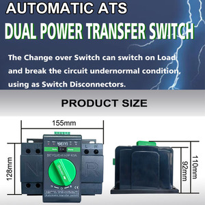 Consegna Rapida ATS 220V 2p 63A Interruttori Rotativi 2 in 1 Out <span class=keywords><strong>Commutatore</strong></span> Automatico di Trasferimento a Doppia Alimentazione Tipo Mini - Product Image 2