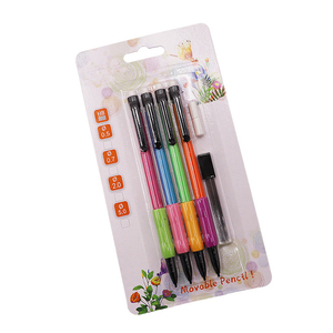 Lot de crayons mécaniques automatiques personnalisables avec logo, avec gomme et mines de rechange - Product Image 2