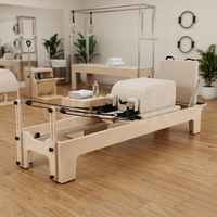 Machine de Pilates Reformer en bois d'érable pour la maison, équipement de fitness pour renforcer le tronc et la flexibilité