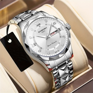 Reloj de Pulsera de Cuarzo de Acero Inoxidable para Hombre, Diseño Moderno, con Indicador de Día, Reloj de Lujo para Hombre de Negocios - Product Image 5