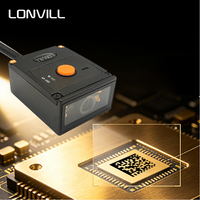 Escáner de Código de Barras de Montaje Fijo LONVILL Ethernet RS232, Lector de Códigos de Montaje Fijo con Amplio Campo de Visión y Antideslumbrante para Líneas de Ensamblaje de PCB Metálicas