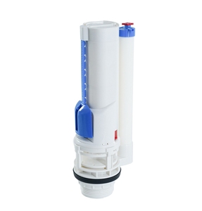 Valve de chasse double haute performance pour réservoirs de toilettes avec tube de trop-plein réglable et kit de joints d'étanchéité premium - Product Image 1