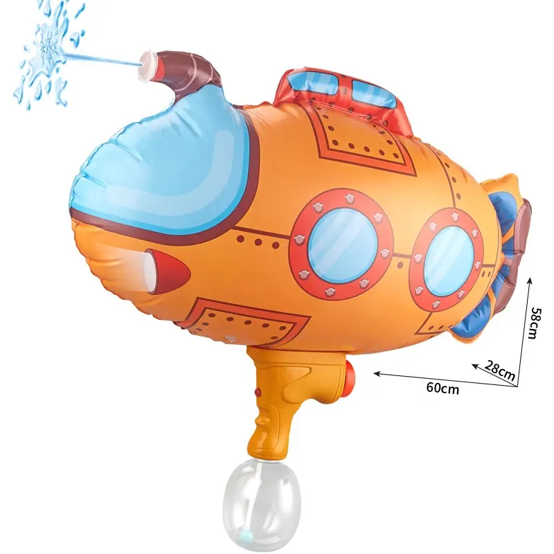 New Summer Toys Kids outdoor play Fun Game Elétrica automática Water Gun Toy Submarine avião Inflável Water Gun For Children