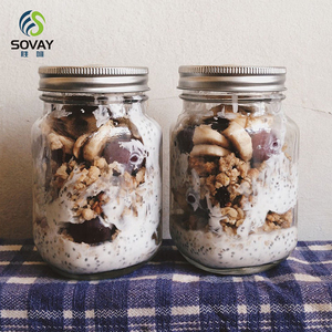 Rỗng 8oz 16oz 24oz vuông Vòng mật ong mứt lọ thủy tinh thủy tinh lớn Mason Jar với vít cap - Product Image 3