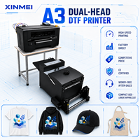 Imprimante DTF à double tête de 13 pouces certifiée CE, directement de l'usine, machine de transfert direct sur film de 30 cm pour t-shirts, sweats à capuche et casquettes