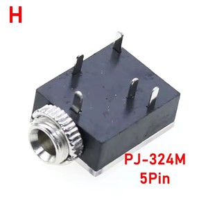 Conector Hembra Estéreo de 3.5mm PJ341 <span class=keywords><strong>301</strong></span> 376M 301M 325M con Tornillo, Conector de Audio para Auriculares de 3.5mm PJ-324, Enchufe Cilíndrico - Product Image 6