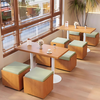 Meubles de salle à manger modernes de luxe en cuir PU pour restaurants cafés hôtels écoles comprend des tables canapé cabines hot pot