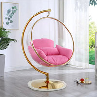 Meilleur cadre de balançoire de patio argenté, fauteuil à boule en acrylique transparent pour loisirs, balançoire de sol pour salon