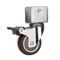 Quincaillerie pour meubles de bureau à domicile 2 3 pouces roue pivotante verrouillable tige de roulette légère roulette personnalisée
