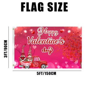 Bandera Personalizada para el Día <span class=keywords><strong>de</strong></span> San Valentín (Tela <span class=keywords><strong>de</strong></span> Tamaño Personalizado) para Organizaciones Sin Fines <span class=keywords><strong>de</strong></span> Ganancia - Pancarta Publicitaria Resistente para Exteriores - Product Image 3