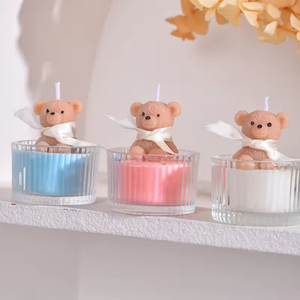 High Quality Home Decor Little Bear Shape Scented <b>Candles</b> Romantic Valentines Gift Handmade Scented <b>Candles</b> - Product Image 4
