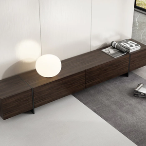 Meuble <span class=keywords><strong>TV</strong></span> moderne <span class=keywords><strong>Yifan</strong></span> couleur noyer avec support mural réglable, console de salon pour téléviseurs de 65 pouces et plus - Product Image 4