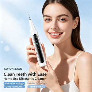 CURVY MOON - Removedor de Sarro y Placa Dental Ultrasónico Recargable de Acero Inoxidable con Pantalla a Color para Uso Doméstico - Product Image 1
