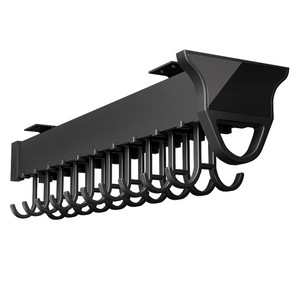 Rail coulissant double rangée à résonance pour penderie, porte-pantalon extensible intégré avec rail antidérapant en plastique - Product Image 5