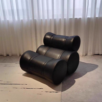 Canapé créatif italien Fauteuil design Canapé décontracté style industriel rétro Canapé de loisir simple inclinable