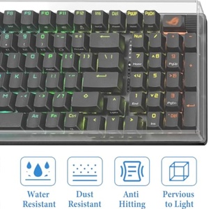 JUST in CASE Housse de clavier en acrylique transparent moderne, personnalisée par le fabricant, lavable, anti-poussière et anti-rouille, pour clavier pleine taille 104 touches - Product Image 3