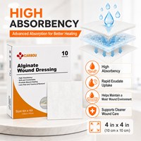 Pansement adhésif imperméable Carbou 10*10cm, consommables médicaux jetables, pansement en alginate de calcium